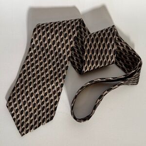 ZyLos by George Machado - Vintage Men’s Tie – Geometric Pattern – Silk
